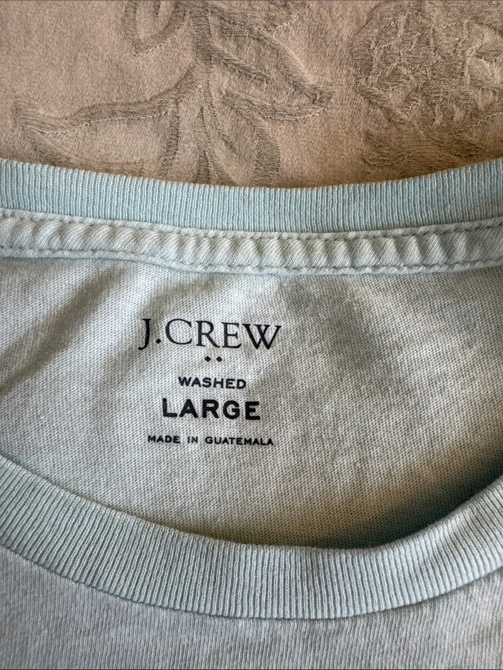 J. Crew Men's Pale Light Blue Crewneck T-Shirt